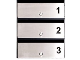 Cutii Poștale INOX SATINAT PREMIUM – Numerotare Decupată Laser